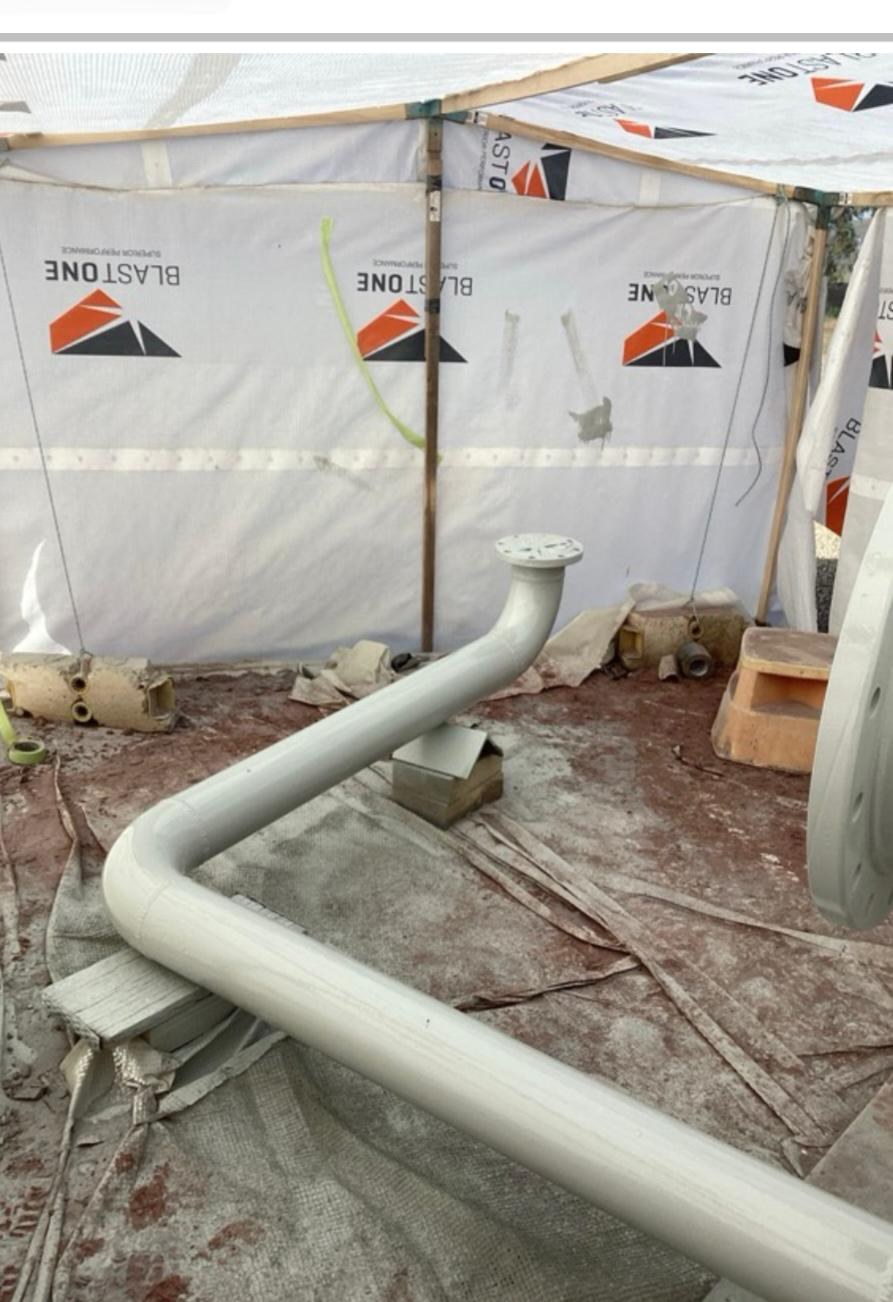 Industrial pipe coating